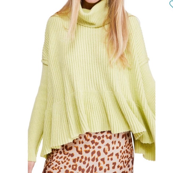Free People Sweaters - NWT Free People Layer Cake Peplum Cowl Sweater